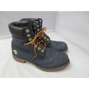 Timberland Men's 6-Inch Premium Waterproof Boots Navy Size 10.5 A1B8P